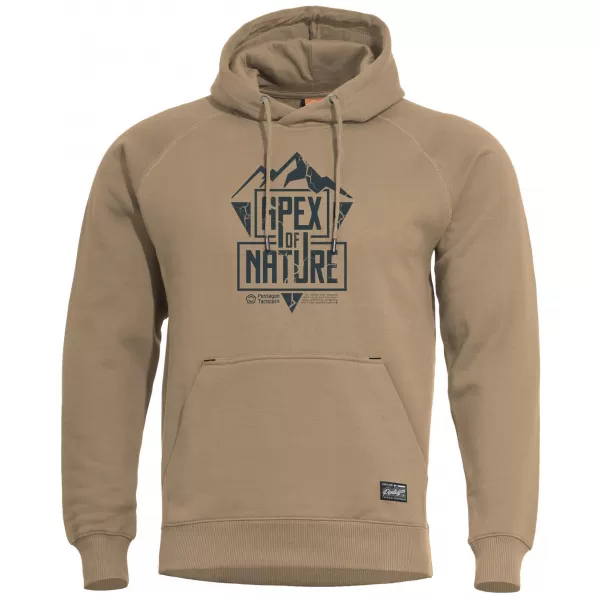  Pulover PENTAGON PHAETON HOOD SWEATER APEX OF NATURE K09021 RJAVO RJAVA 
