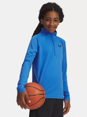 Fantovska majica s kratkimi rokavi UNDER ARMOUR UA TECH 2.0 1/2 ZIP 1363286-402 MODRA