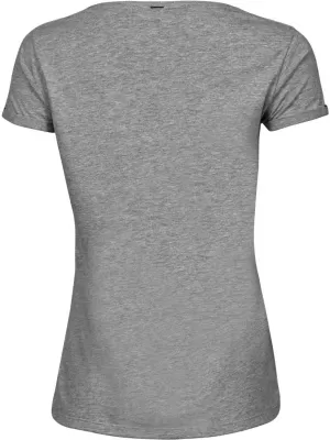 Ženska majica s kratkimi rokavi TEE JAYS | TJ 5063 HEATHER SIVA