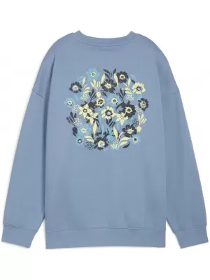 Damske trenirke PUMA ESS NATURE 2 0 OVERSIZED CREW FL 68807834 KUL MODRA
