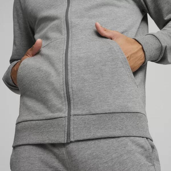  Jakna PUMA TEAMGOAL CASUALS HOODED JACK 658595_33 SREDNJA SIVA HEATHER/BELA 