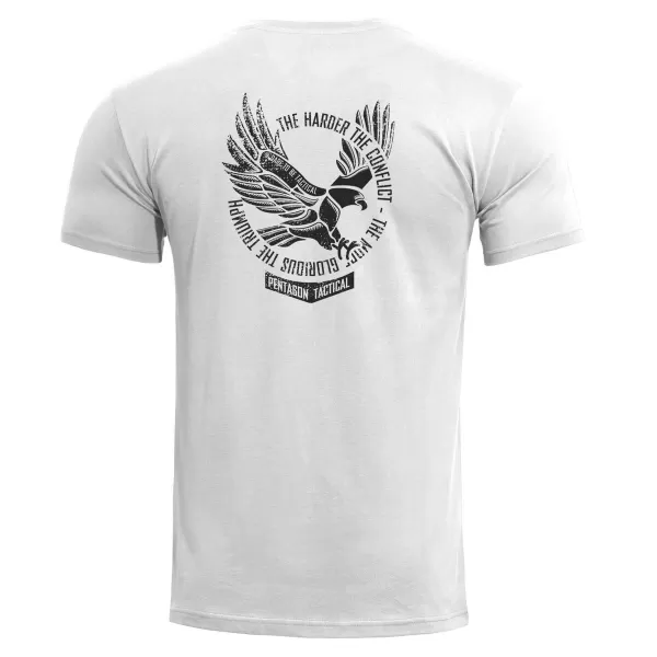  Majica s kratkimi rokavi PENTAGON AGERON EAGLE K09012-EA BELA 