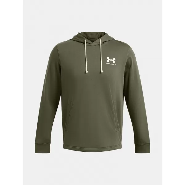 Moški pulover UNDER ARMOUR UA RIVAL TERRY LC HD 1370401-390 ZELENA 