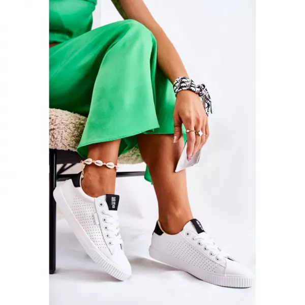  BIG STAR Ženske superge HH274071 WHITE/BLACK Big Star Shoes 