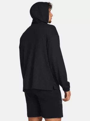 Moški pulover UNDER ARMOUR UA RIVAL WAFFLE HOODIE 1383108-001 ČRNA