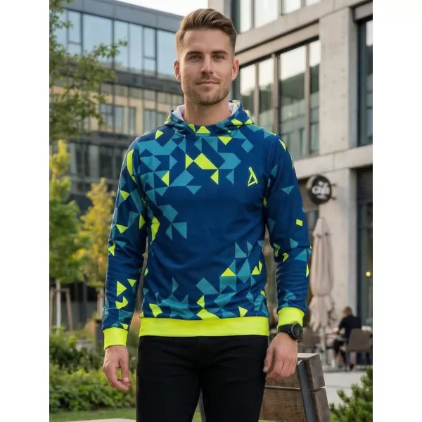  Moški vrhunski funkcionalni pulover ALTISPORT VOJ/ALM108MI01 MORNARSKO-NEON RUMENA 