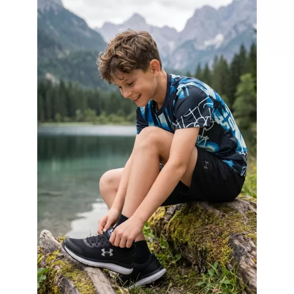  Otroška premium funkcionalna majica ALTISPORT VOJ/ALK076TR01 MODRO ČRNA 