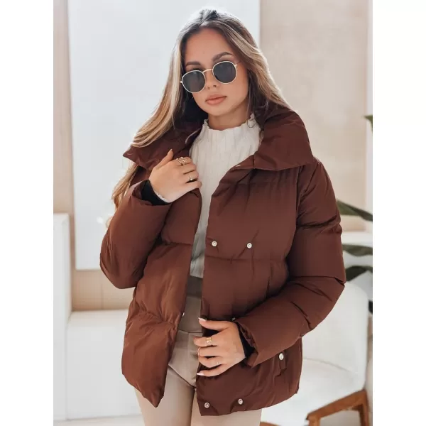  Ženska jakna DSTREET TY4958 RJAVA 