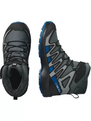 Otroški čevlji SALOMON XA PRO V8 WINTER WATERPROOF J TURBULENCA/ČRNA/TEMNO MODRA