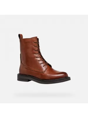 Ženski gležnjarji GEOX G004555 SVETLO RJAVA