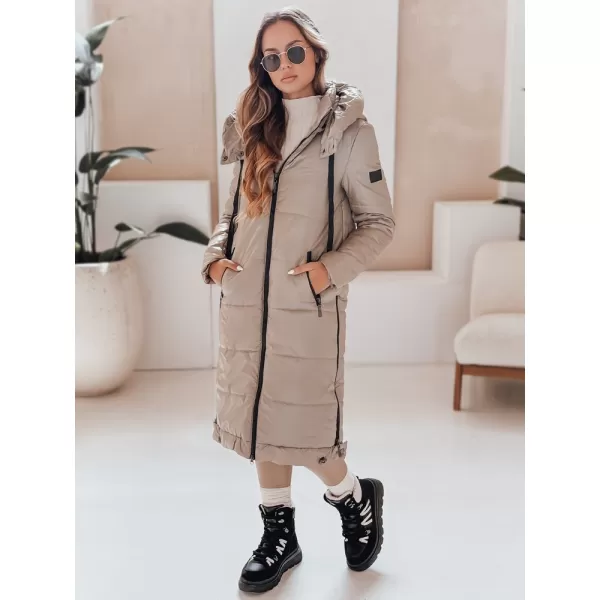  Ženski plašč DSTREET TY5026 BEŽ 
