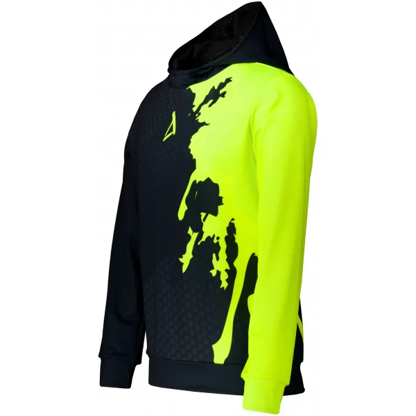  Moški vrhunski funkcionalni pulover ALTISPORT VOJ/ALM112MI01 ČRNO-FLUO RUMENA 