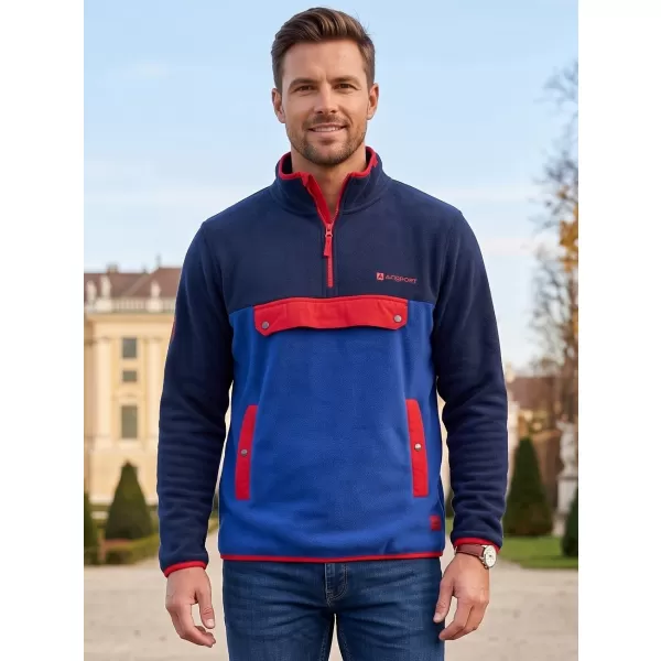  Moški pulover iz flisa ALTISPORT GARM MODRA/RDEČA 