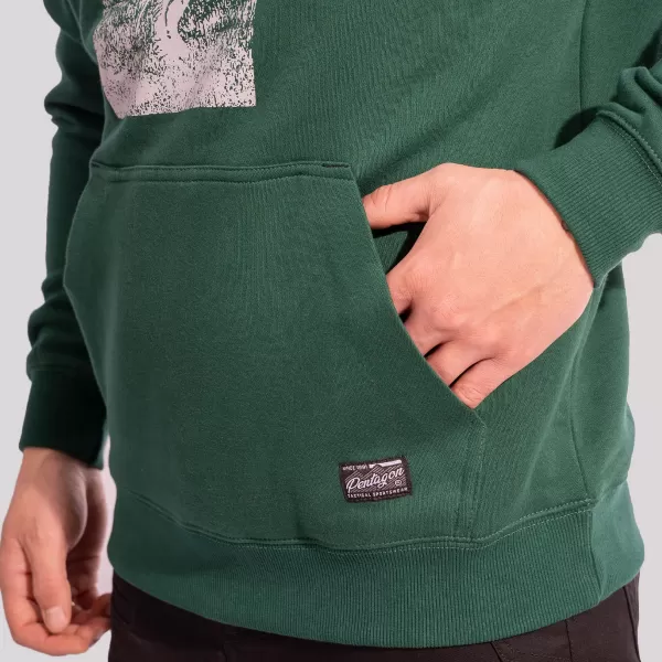  Pulover PENTAGON PHAETON HOOD SWEATER K09021-SS83 SPRINGBOK ZELENA 