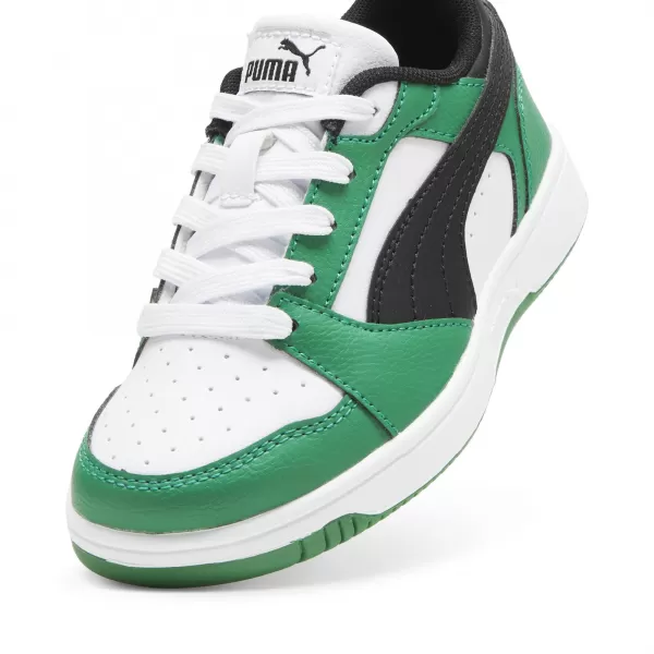  Škornji PUMA REBOUND V6 LO PS 39383405 PUMA BELA/PUMA ČRNA/ZELENA 