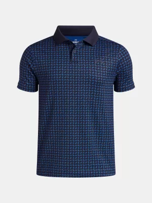 Fantovska majica s kratkimi rokavi UNDER ARMOUR UA MATCHPLAY PRINTED POLO 1377349-411 MODRA