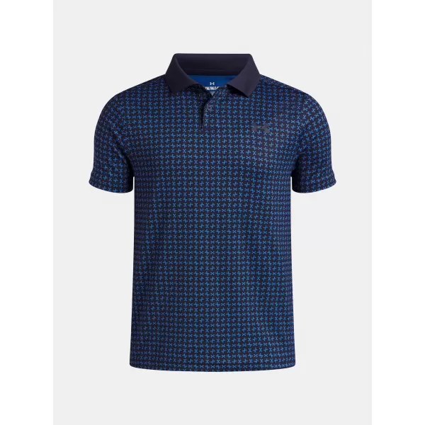  Fantovska majica s kratkimi rokavi UNDER ARMOUR UA MATCHPLAY PRINTED POLO 1377349-411 MODRA 