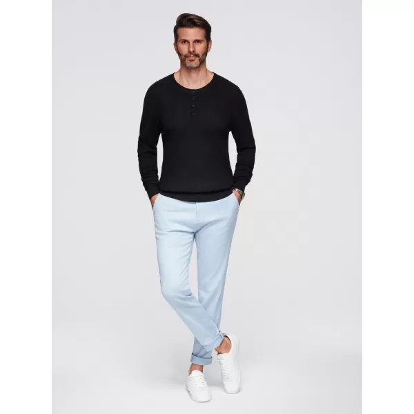  Moški pulover OMBRE OM-SWSW-0182 ČRN 