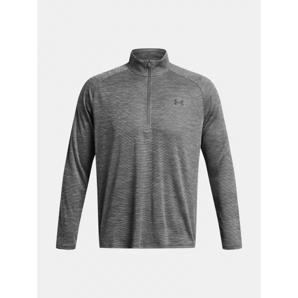  Moška majica s kratkimi rokavi UNDER ARMOUR UA TECH TEXTURED 1/2 ZIP 1382797-025 SIVA 