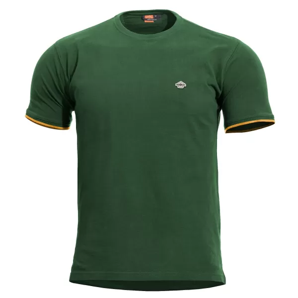  Majica s kratkimi rokavi PENTAGON LEVANTES CREWNECK STRIPES K09026 SPRINGBOK ZELENA 