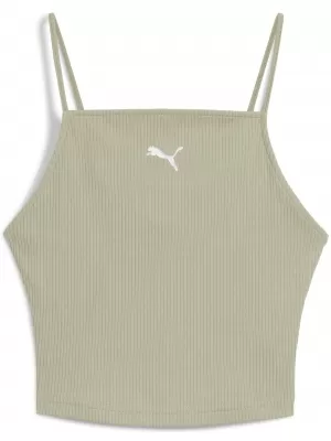 Ženski brezrokavnik PUMA WARDROBE ESS RIBBED TANK TOP 62977182 LUKS VOJSKA