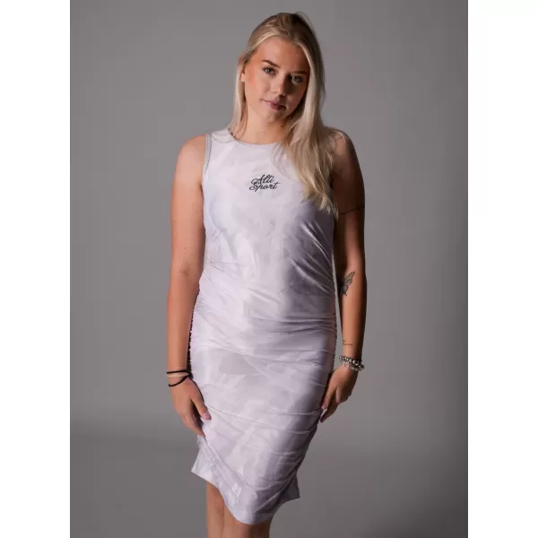 Ženska premium obleka ALTISPORT VOJ/ALW096SAT03 BELA 