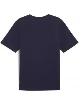 Moški dres PUMA TEAMRISE LOGO JERSEY COTTON 658705_06 PUMA NAVY/PUMA WHITE
