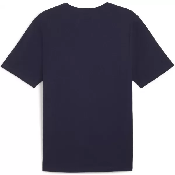 Moški dres PUMA TEAMRISE LOGO JERSEY COTTON 658705_06 PUMA NAVY/PUMA WHITE 