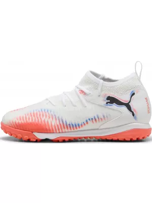 Otroški čevlji PUMA FUTURE 8 MATCH TT + MID JR 10861601 WHITE/ BELA/PUMA ČRNA/ŽAREČA RDEČA