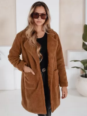 Ženski plašč DSTREET NY0752 RJAVA