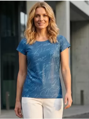 Vrhunska ženska majica za prosti čas ALTISPORT VOJ/ALW084TR06 MODRA