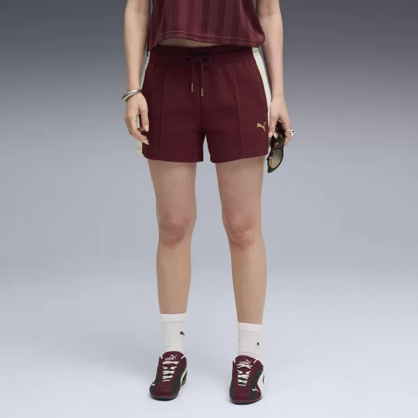  Ženske kratke hlače PUMA T7 PINTUCK SHORTS 4' 63213996 RUBINASTI ŠIMER 