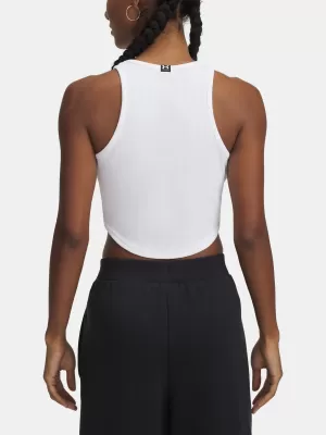 Ženski brezrokavnik UNDER ARMOUR UA RIVAL RIB TANK 1389798-100 BELA