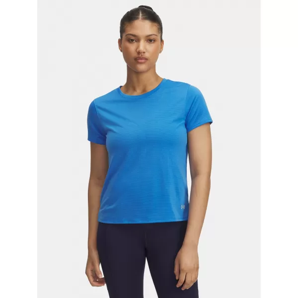  Ženska majica s kratkimi rokavi UNDER ARMOUR UA LAUNCH SHORTSLEEVE 1382434-402 MODRA 