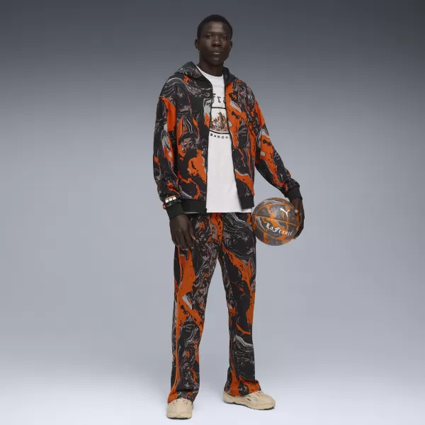  Pánská bunda PUMA LAFRANCE HEEM ERA FULL ZIP 63247101 ORANGE GLO/AOP 