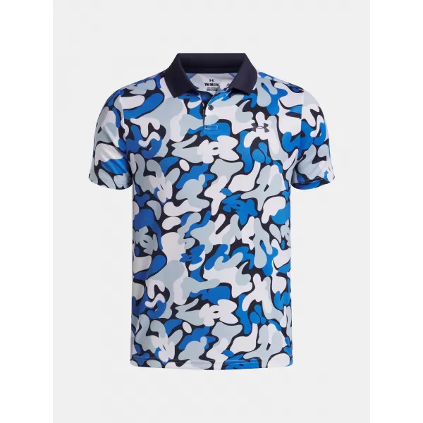  Fantovska majica s kratkimi rokavi UNDER ARMOUR UA MATCHPLAY PRINTED POLO 1377349-412 MODRA 