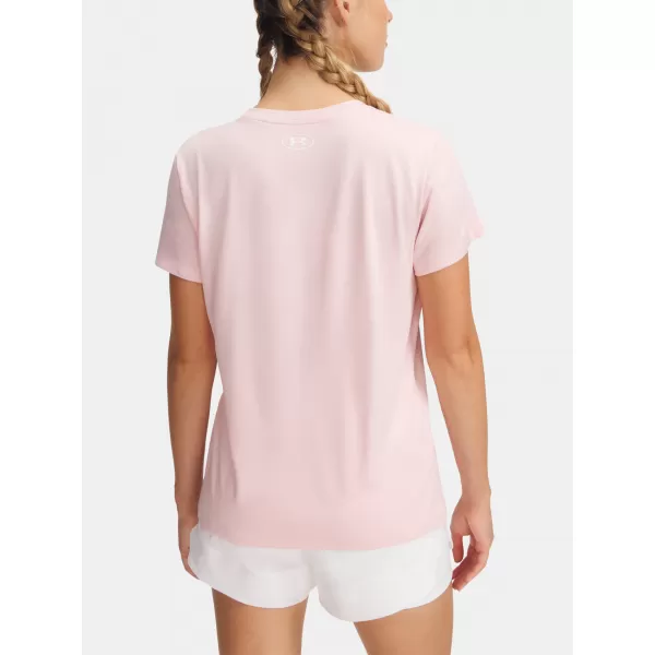  Ženska majica s kratkimi rokavi UNDER ARMOUR TECH SSV- TWIST 1384227-647 ROZA 