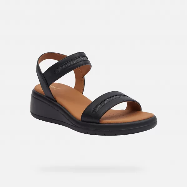  Ženske sandale GEOX MELICONIA G000969 ČRNA 