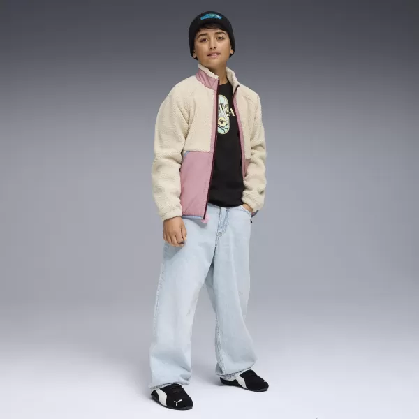  Otroška jakna PUMA HYBRID SHERPA JACKET 68840587 ALPSKI SNEG 