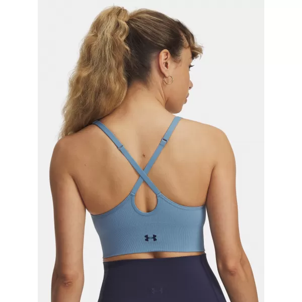  Ženski nedrček UNDER ARMOUR VANISH SEAMLESS LOW BRA 1384417-418 MODRA 