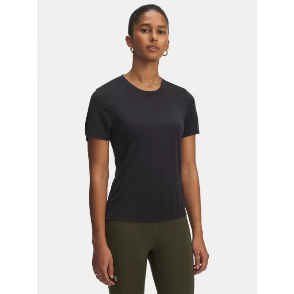  Ženska majica s kratkimi rokavi UNDER ARMOUR UA LAUNCH JACQUARD SS 6005096-004 ČRNA 