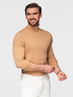 Srajca OMBRE OM-LSCL-0130 SVETLO RJAVA