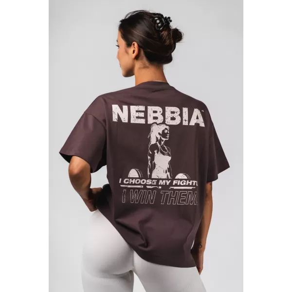  Oversized majica RESET 491 TEMNO RJAVA Nebbia 