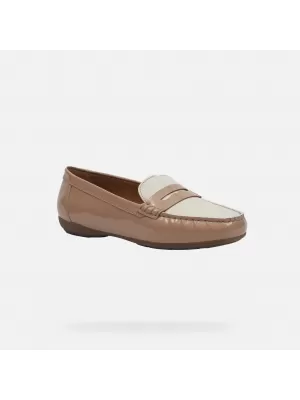 Ženski mokasini GEOX ANNYTAH MOC G000632 SVETLO RJAVA