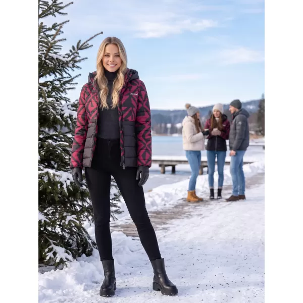  Ženska jakna KIXMI VERONICA ČRNA/BORDO 