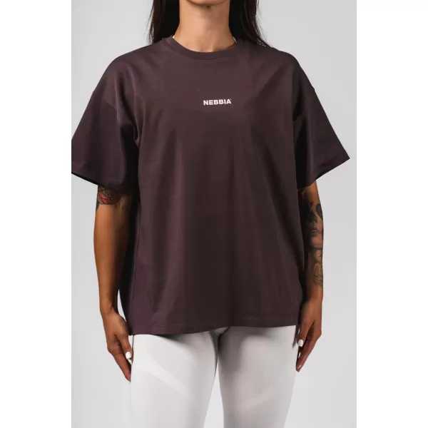  Oversized majica RESET 491 TEMNO RJAVA Nebbia 