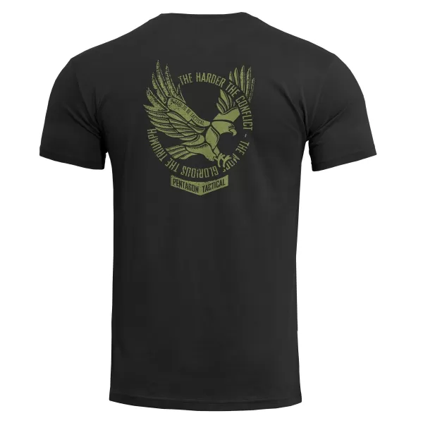  Majica s kratkimi rokavi PENTAGON AGERON EAGLE K09012 ČRNA 