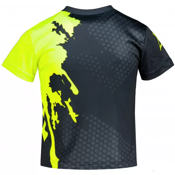  Otroška premium funkcionalna majica ALTISPORT VOJ/ALM112TR01 ČRNO-FLUO RUMENA 