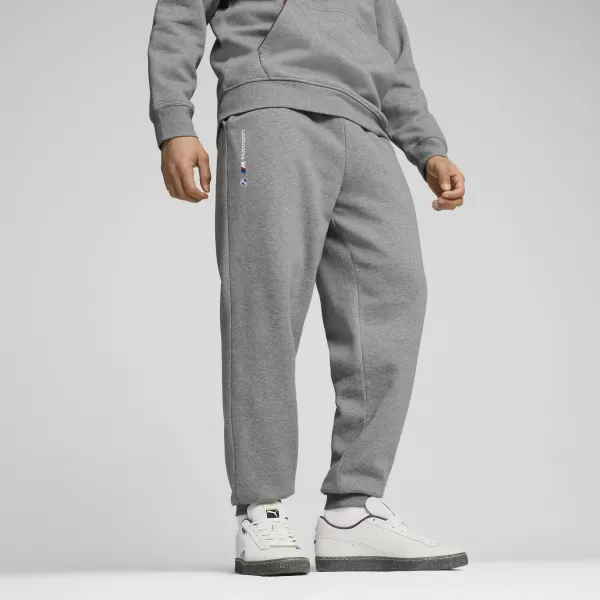  Moške sledilne obleke PUMA BMW MMS ESS+ PANTS FLEECE 62749903 SREDNJA SIVA HEATHER 