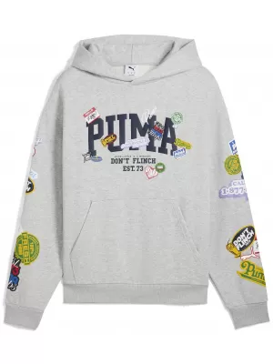 Moški pulover PUMA HOOPERHOTLINE PULLOVER HOODIE 63282703 SVETLO SIVO VRESJE